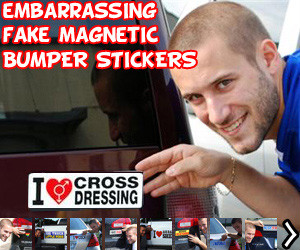 Fake Magnetic Bumper Stickers
